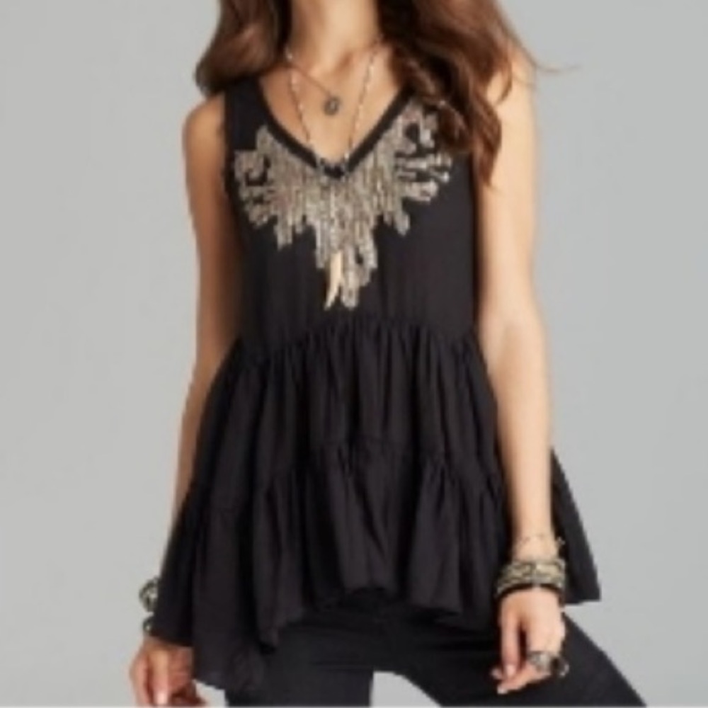 NWOT free people tunic with sequins